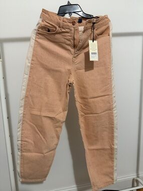 Scotch & Soda Dusty Peach Corduroy Pants with Cream Tag Detail